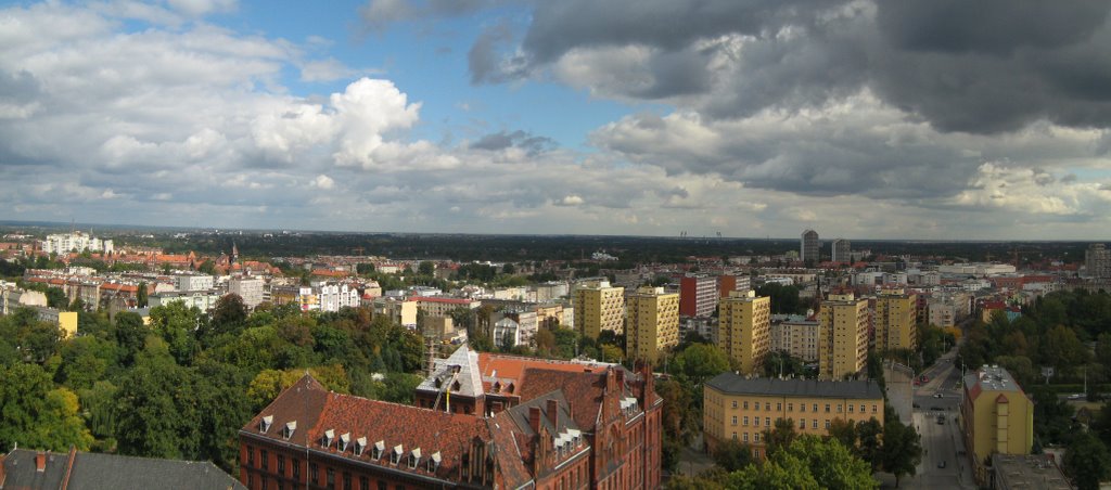 Widok z katedry w stronę placu Grunwaldzkiego by wierciak