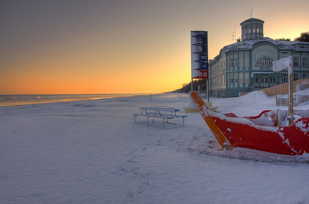 Former bath-house of E. Racene a beautiful morning at 07 AM in March 2008 by S.M Tunli - tunliweb.no