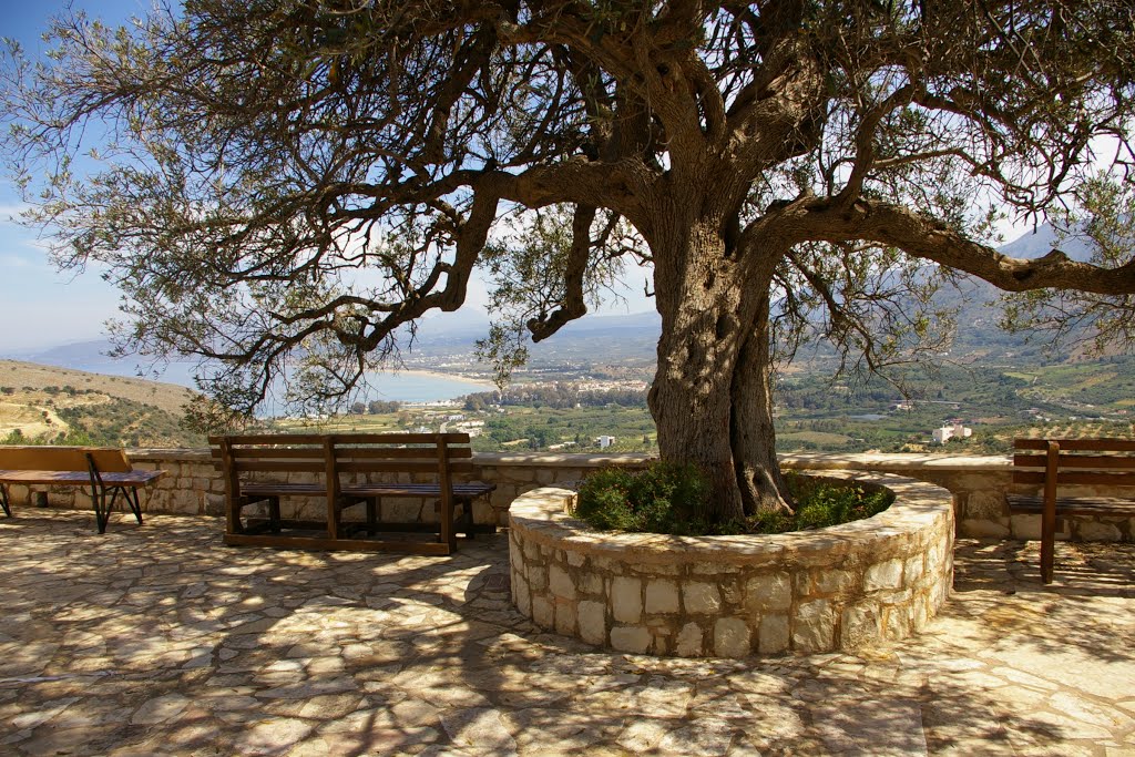 The view on Georgioupolis from the terrace at the church of Exopolis by Wibo Kalyves