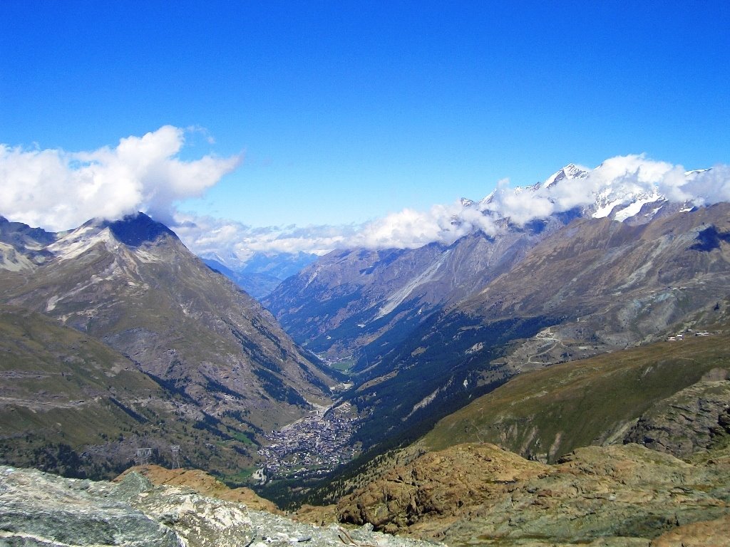 View over Zermatt from Trockener Steg, Switzerland by Daniel80