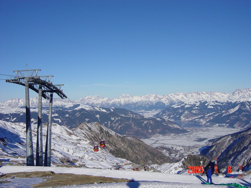 Panoramic view from Alpin Center, Kitzsteinhorn, Kaprun, Austria - lake Zell am See in the center of the photo (6) by Romeo Macaria