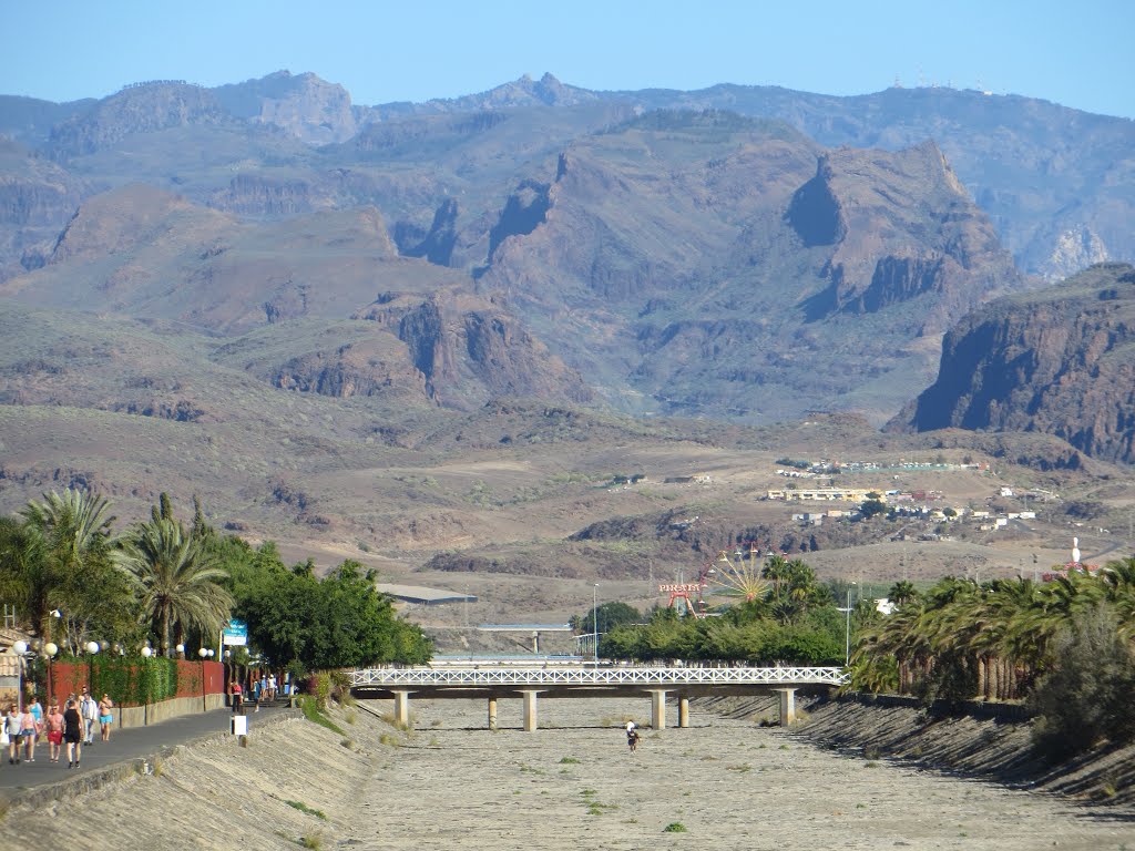 Un bello paisaje. Canal Rio Maspalomas by Angel Madrileño