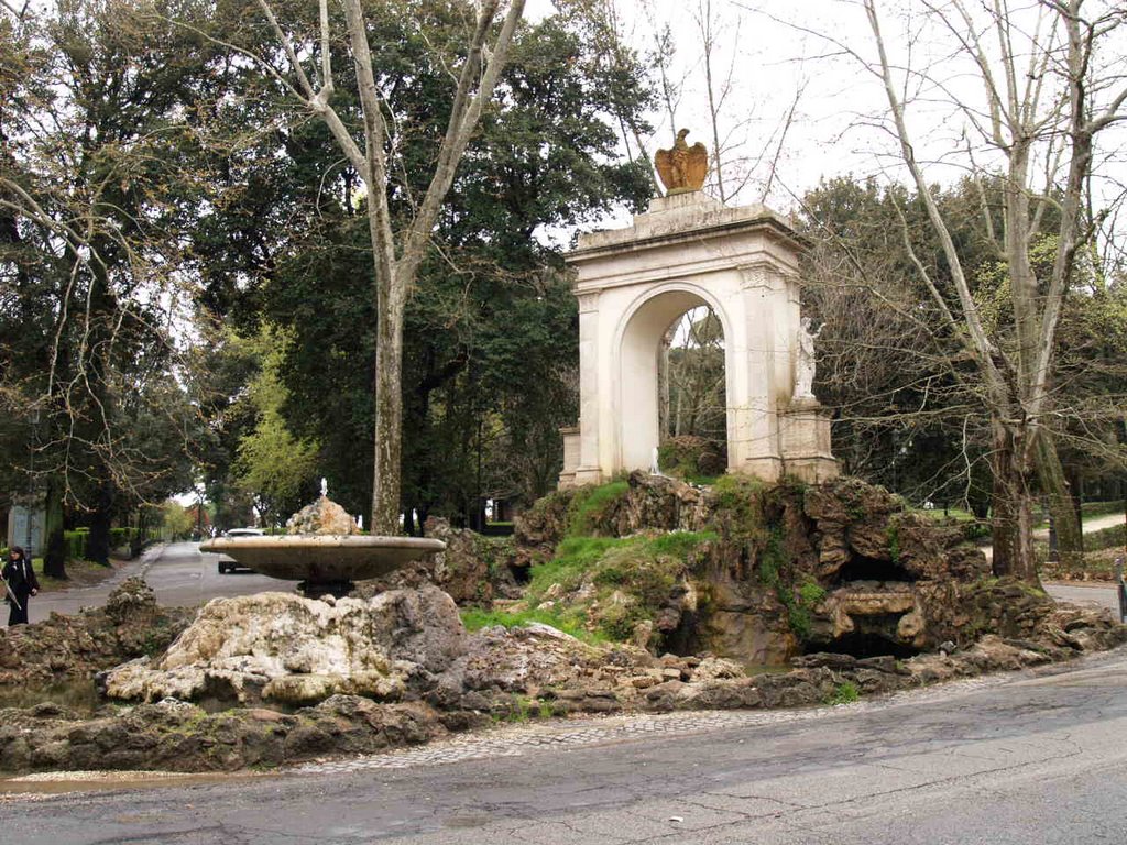 Fontana di Esculapio o del Fiocco, Villa Borghese. Roma by Gorka Aranzabal