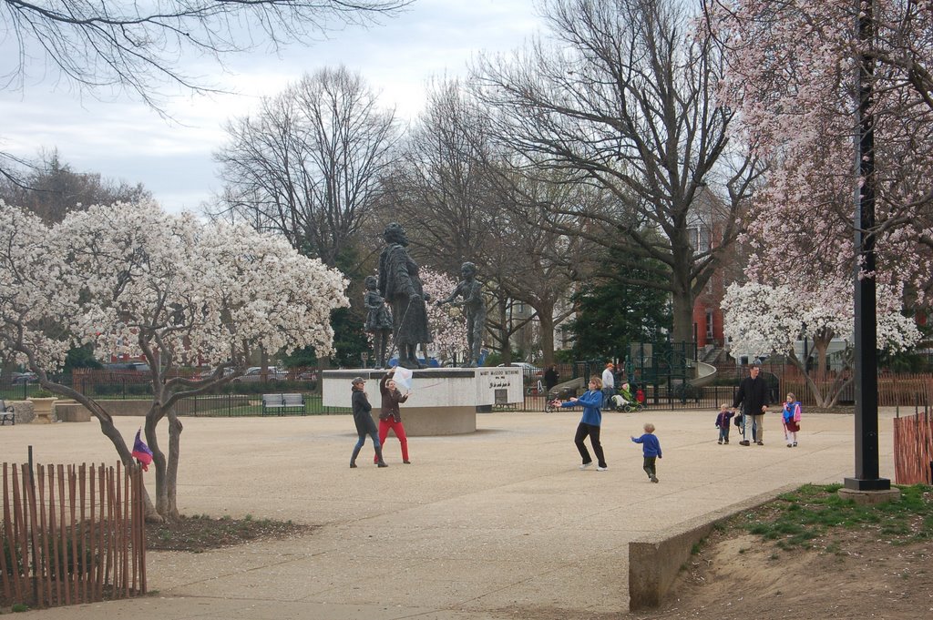 Bethune Mem in Lincoln Park Spring by fred rachford