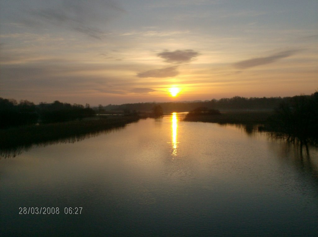 Sunrise, Gudenaa, Silkeborg by KoljaDK