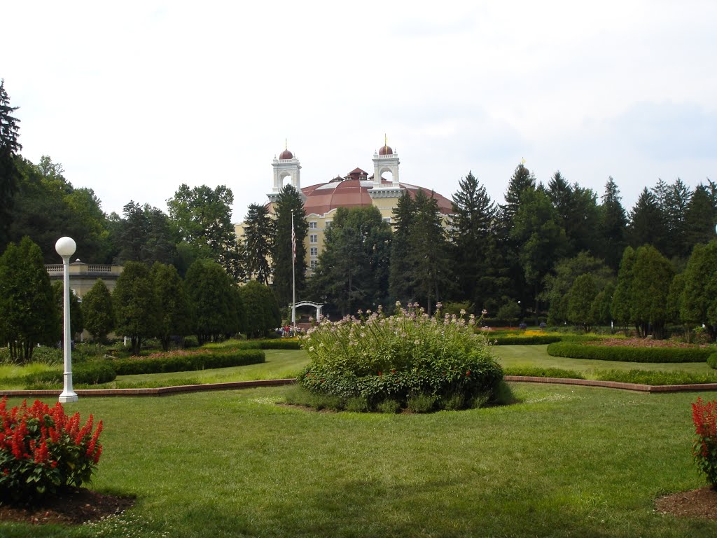 West Baden Hotel gardens by Evking22