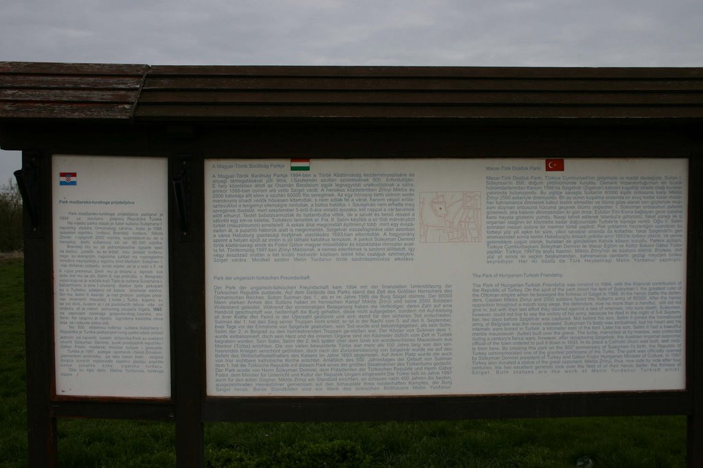 Tourist guide at Turkish-Hungarian Friendship Park by Mihaly Barosi