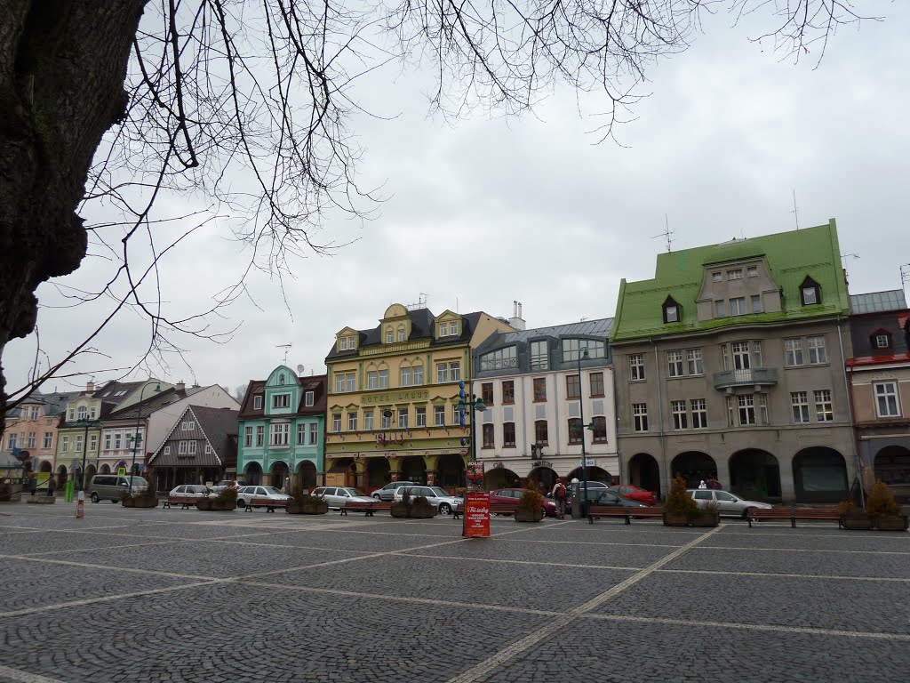 Hohen-elbe...vrchlabi...am markt-platz..CZ by f.h ehrenberger germany