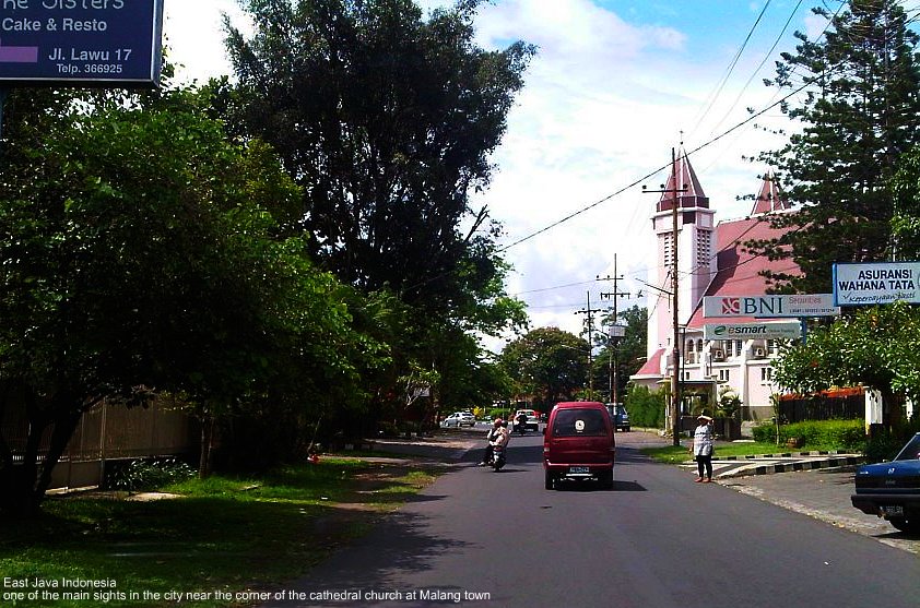 one of the corner near the cathedral church at Malang town by Tiffany Liem