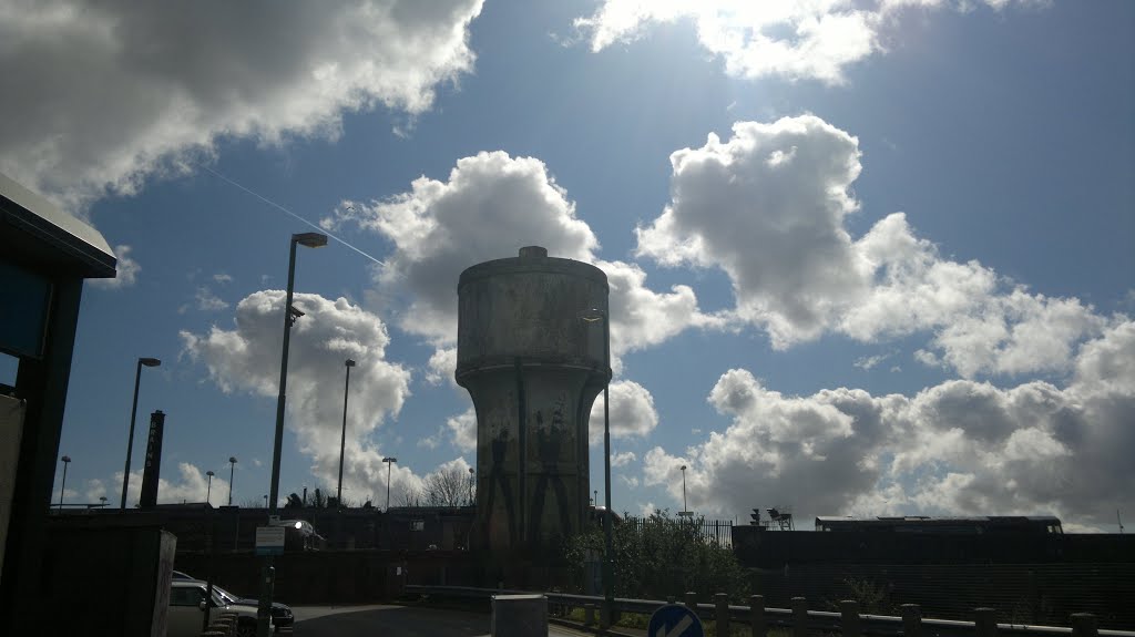 Water Tower at Cardiff Central Railway Station by BillySastard