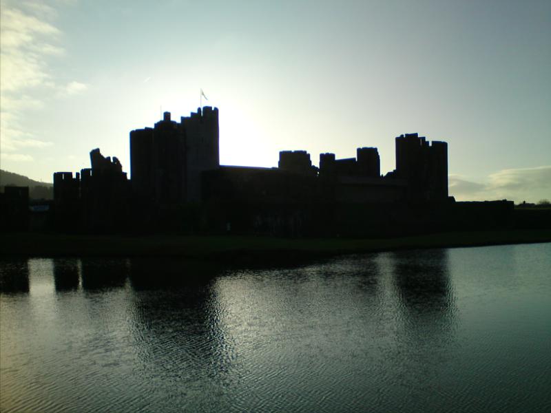 Caerphilly Castle + TARDIS by BillySastard