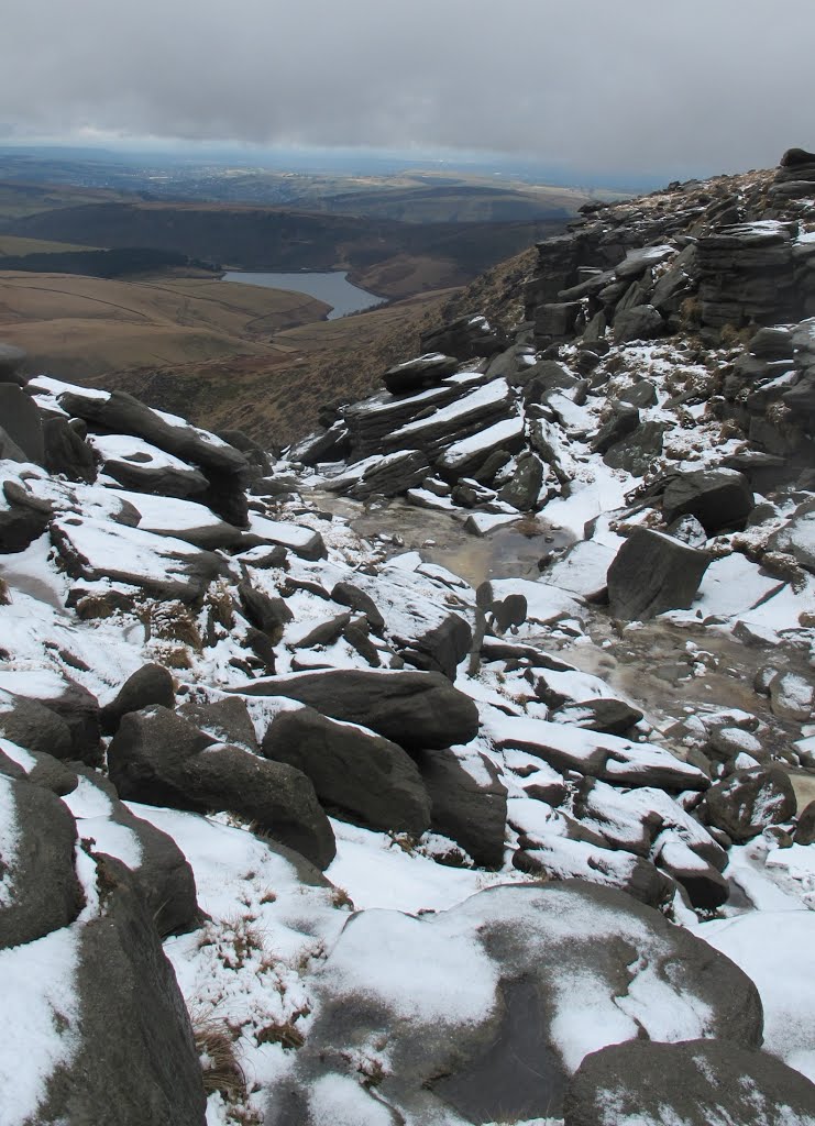 Circular walk from Kinder resv., via Kinder Low, Boe Stool, Kinder Downfall, Kinder Scout, Fairbrook Naze Black Ashop Moor & William Clough by Mike Hudson