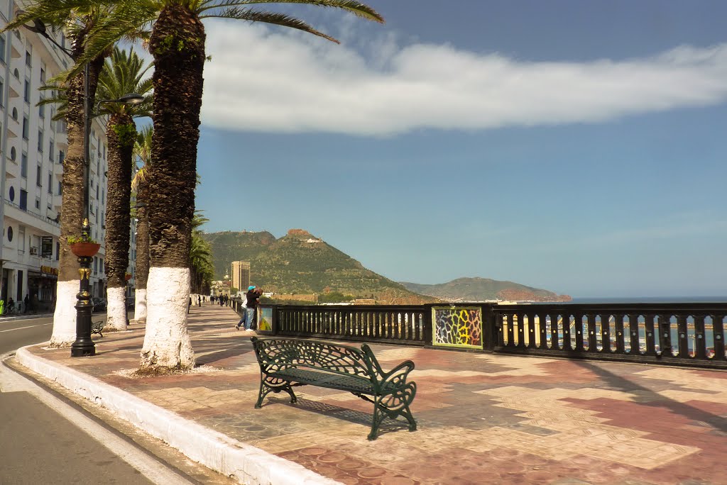 Un banc sur le Front de mer. by Bernard Fontaines