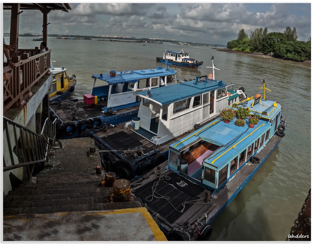 Bum boats at Pulau Ubin by Wadders