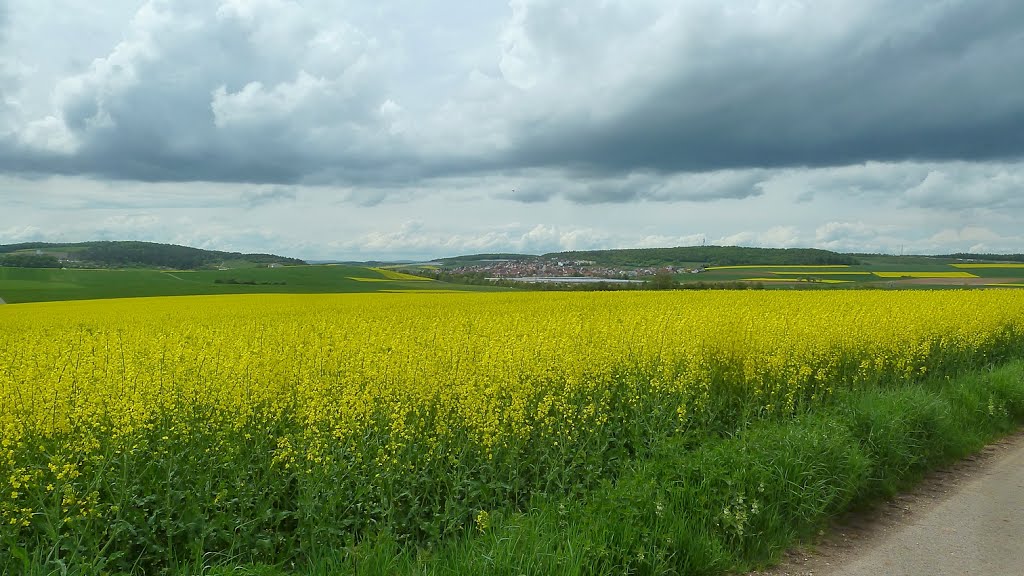 Helmstadt mit drohenden Regenwolken by WanderGroschi & CGK