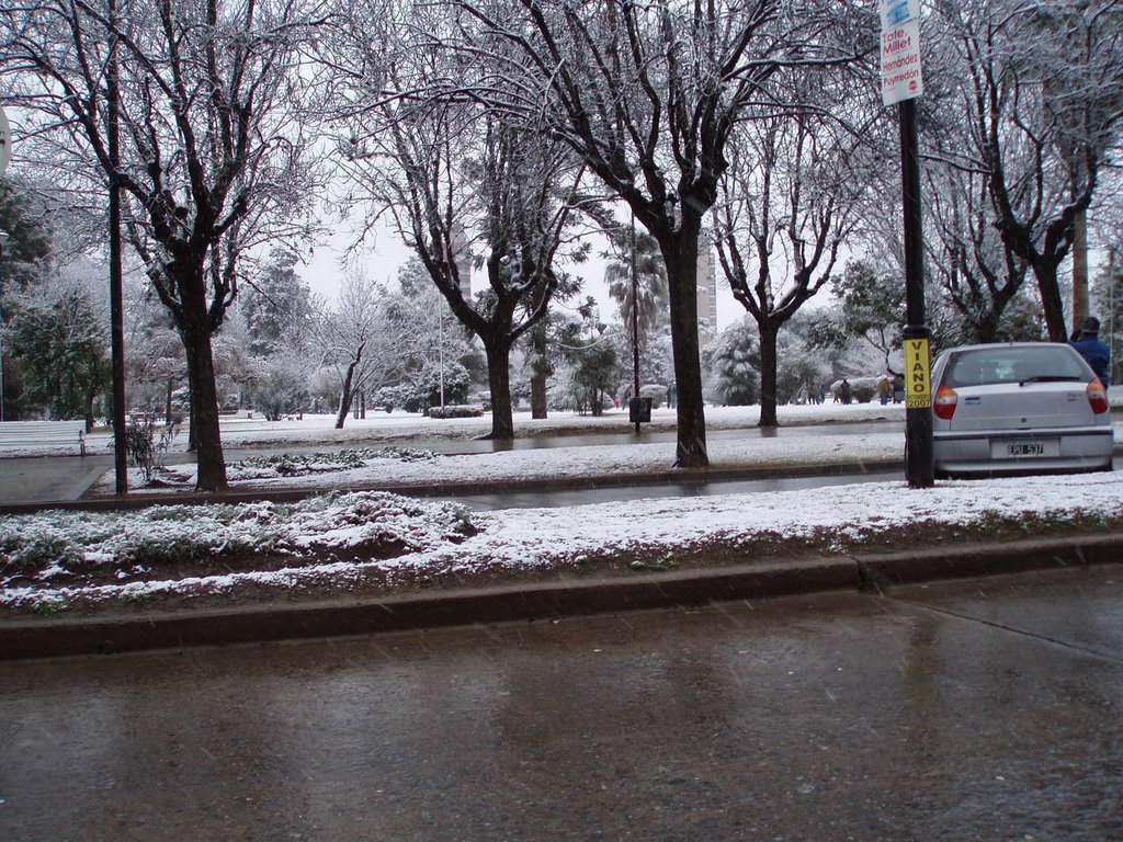 Nieve en plaza San Martin by cam81