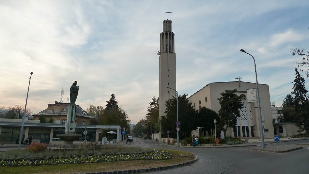 Pasaréti tér Ferences templom. Tervezte Rimanóczy Gyula, 1933 by tehtube