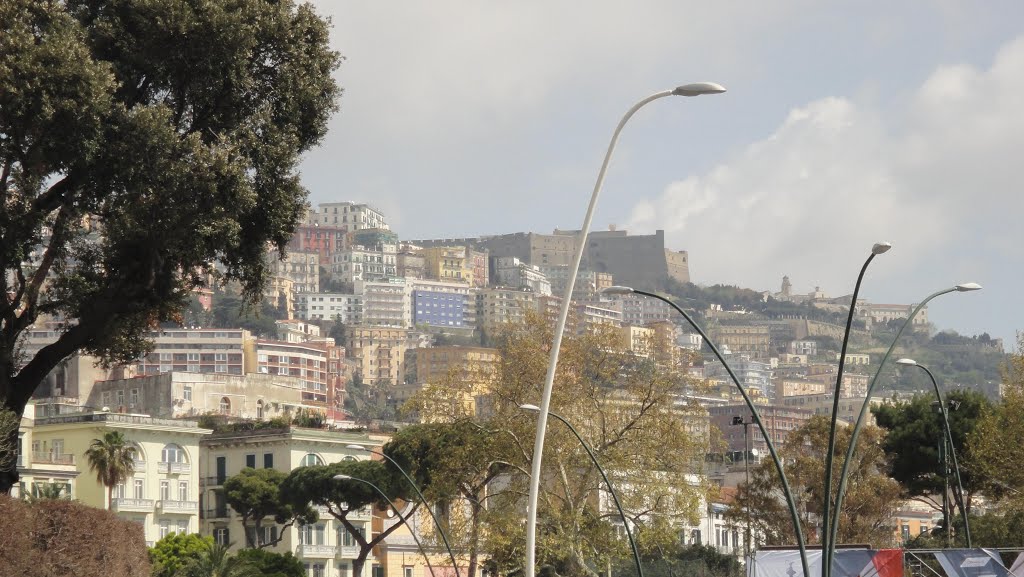 Castel Sant'Elmo in Naples seen from Via Diaz by Diego Giuseppe