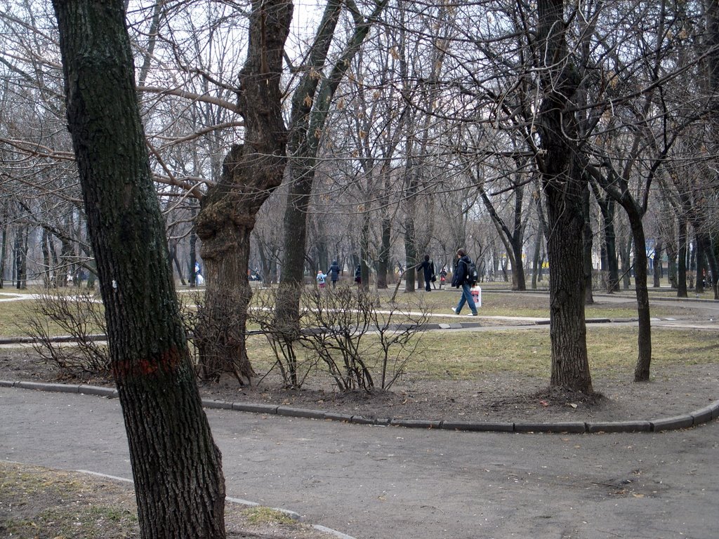 Пресненская застава. Сквер. Весна. Presnenskaya Zastawa. Park. Early spring by Евгений Борисович Че…