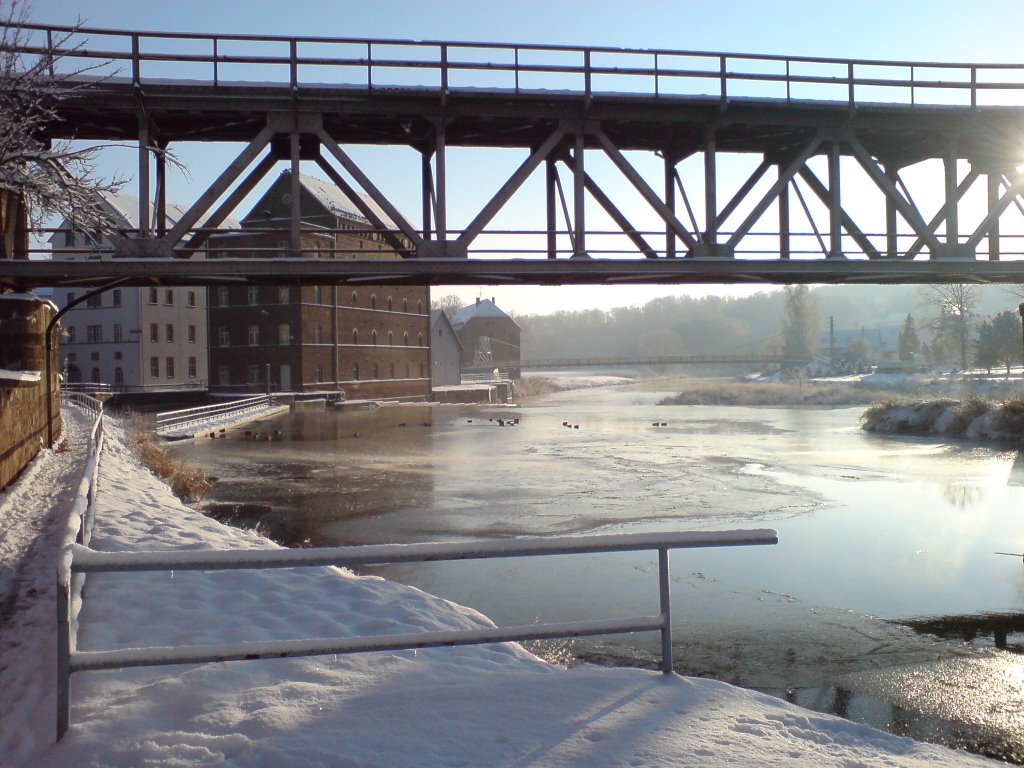 Bahnbrücke und Schloßmühle by Steffen Lederer