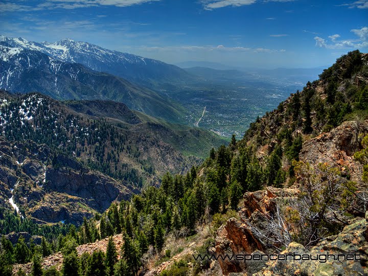 View south from saddle/shoulder of mount olympus by spencer baugh