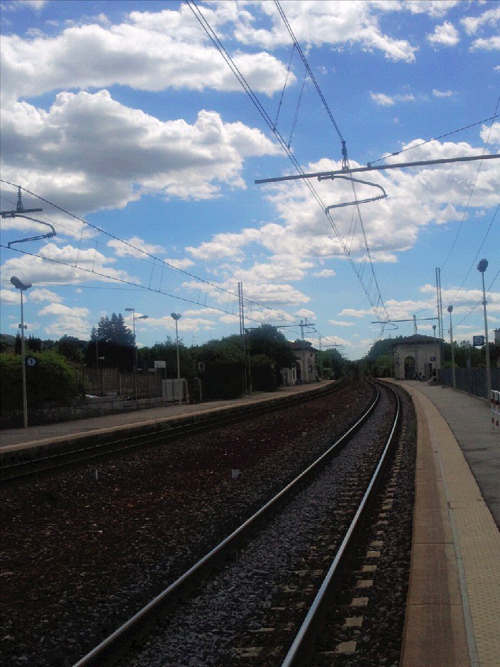 Rail and sky by giovanni nulli