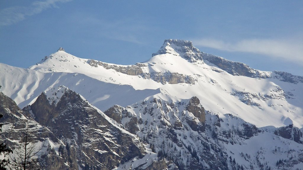 Adelboden / view to "Bonderspitz" and "Grosser Lohner" by Alfred Mueller