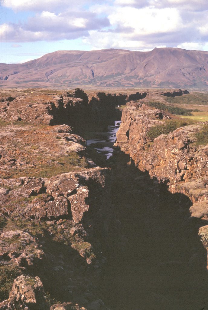 Almannagja from above by Philip S Sutton