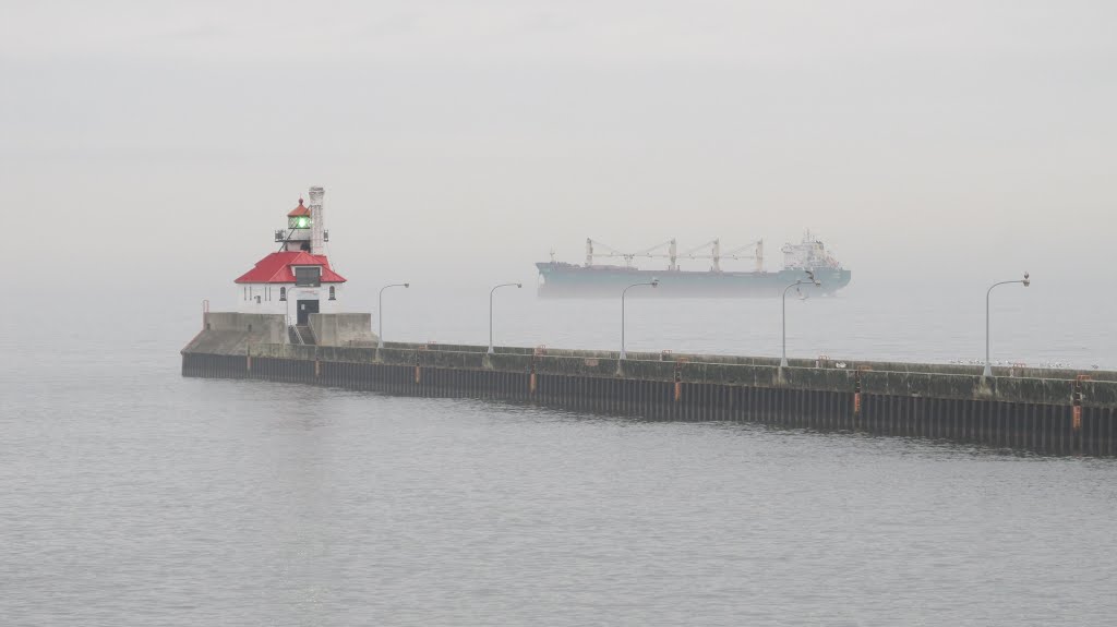 Oct 2012 - Duluth, Minnesota. Duluth Harbor South Breakwater Outer Lighthouse. by BRIAN ZINNEL