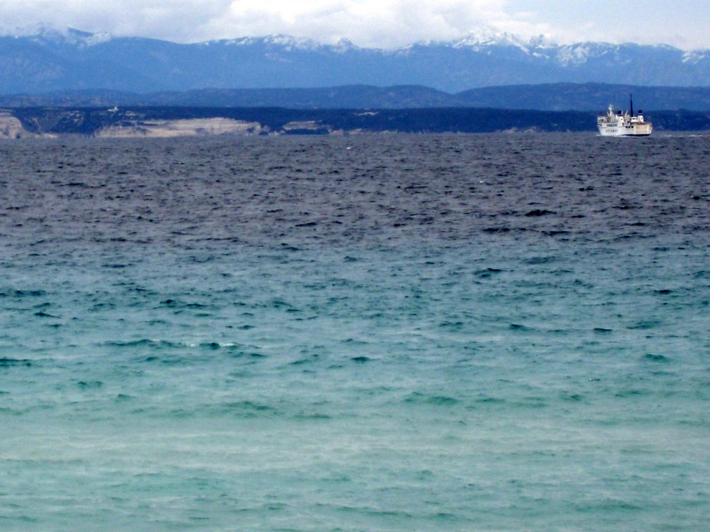 neve sui monti della corsica sullo sfondo.. e uno splendido mare by Aristide Cipolli