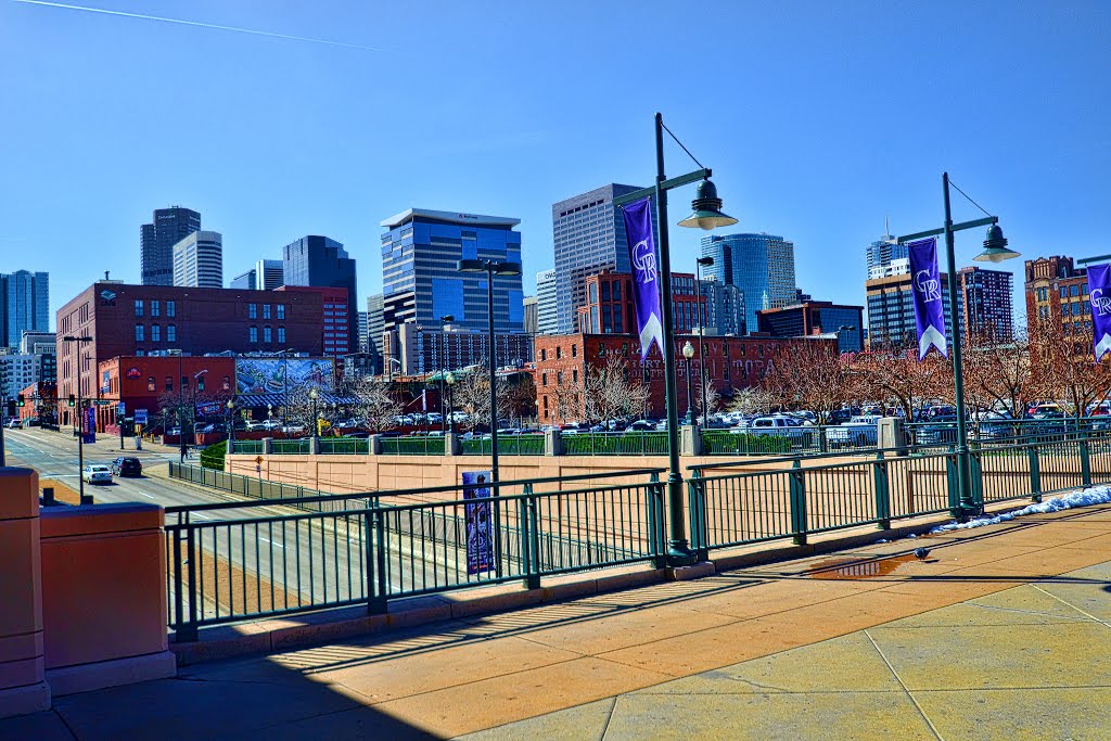 Denver Skyline from Wynkoop Walkway by Brenton Cooper