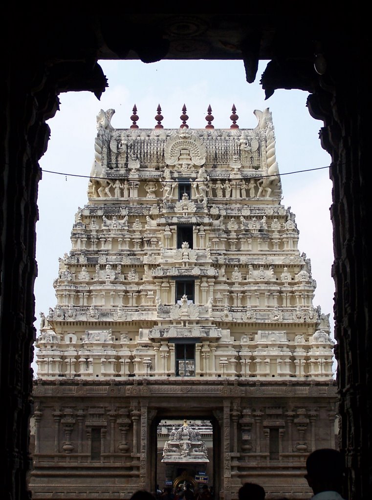 Gopuram Inside the Gopuram! by omshakti