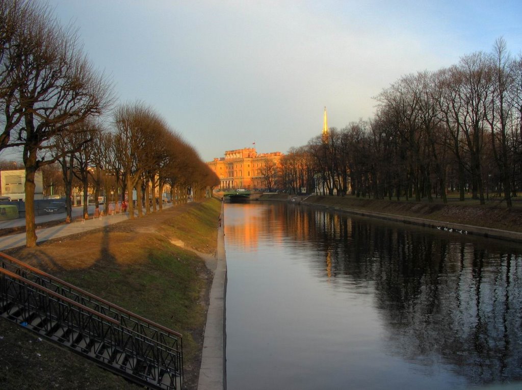 The view on Michailovsky castle of Pavel I by Egor Litvinov