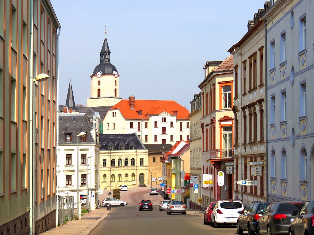 Meerane - Blick zum Teichplatz by Rudolf Henkel