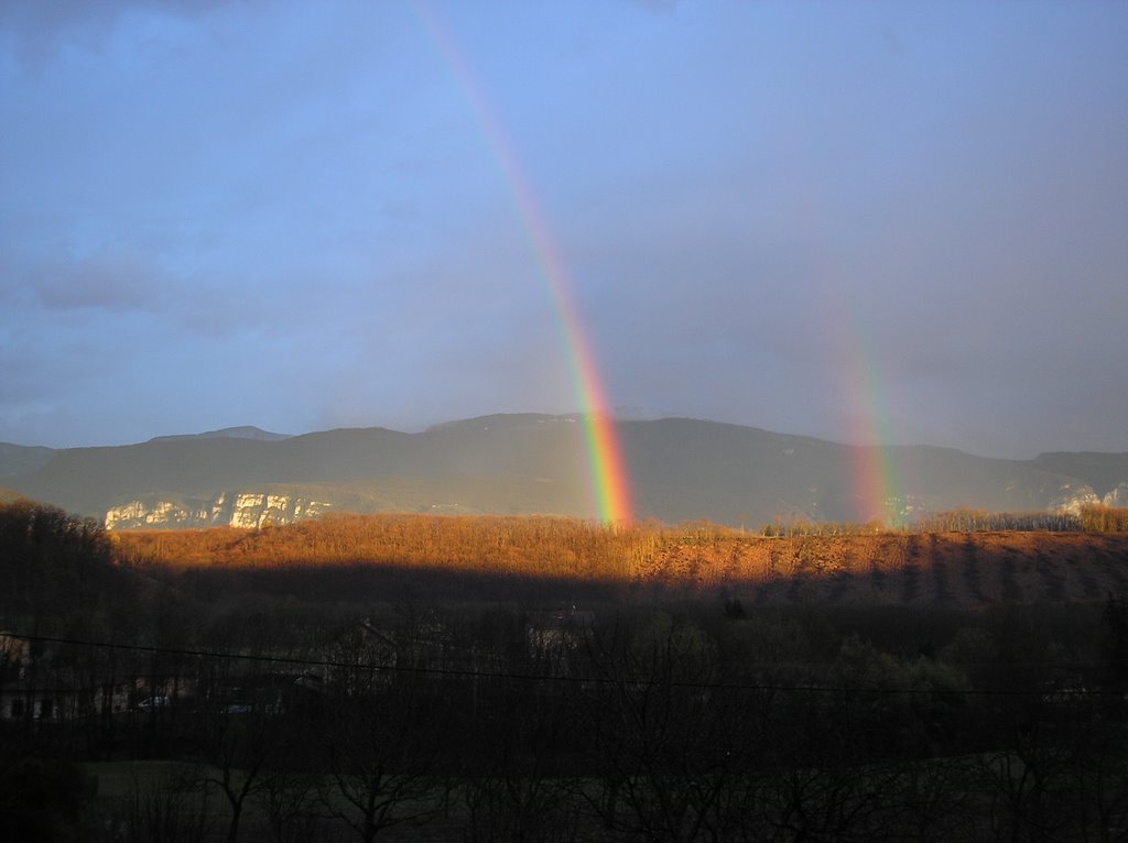 Rainbow over St Vérand by webbenji