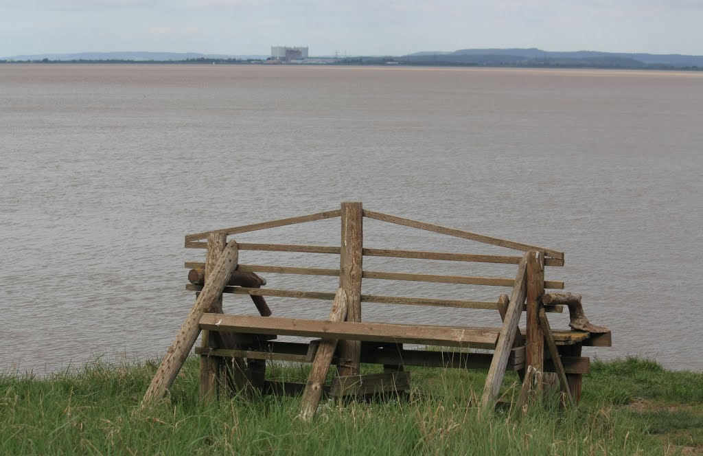 Driftwood bench River Severn by ben hollier