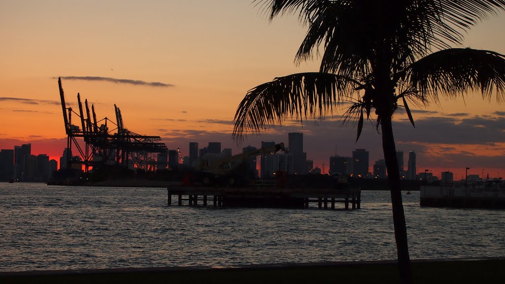 Sun set Miami Downtown by Katsumoto1984