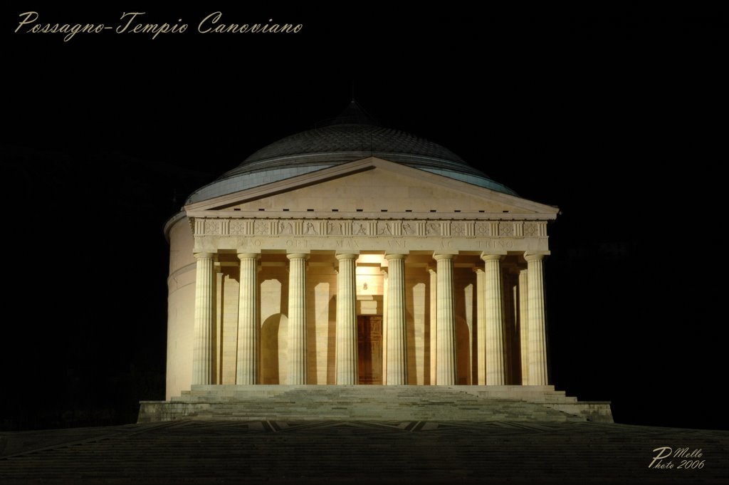 Possagno-Tempio Canoviano in notturna by Mello Ivan