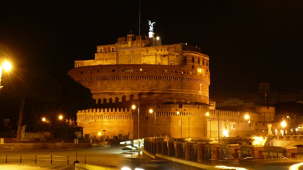 Castel Sant' Angelo at night, Rome by Colin W