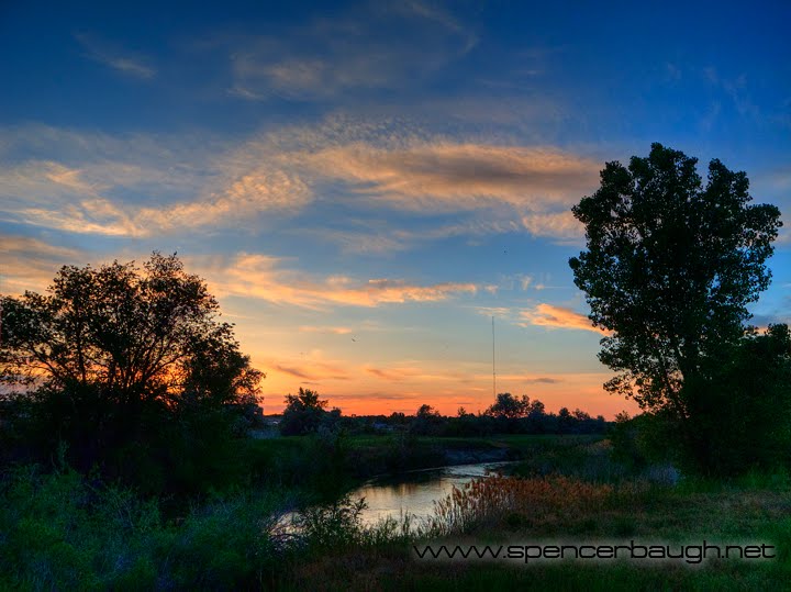 Jordan river parkway sunset by spencer baugh