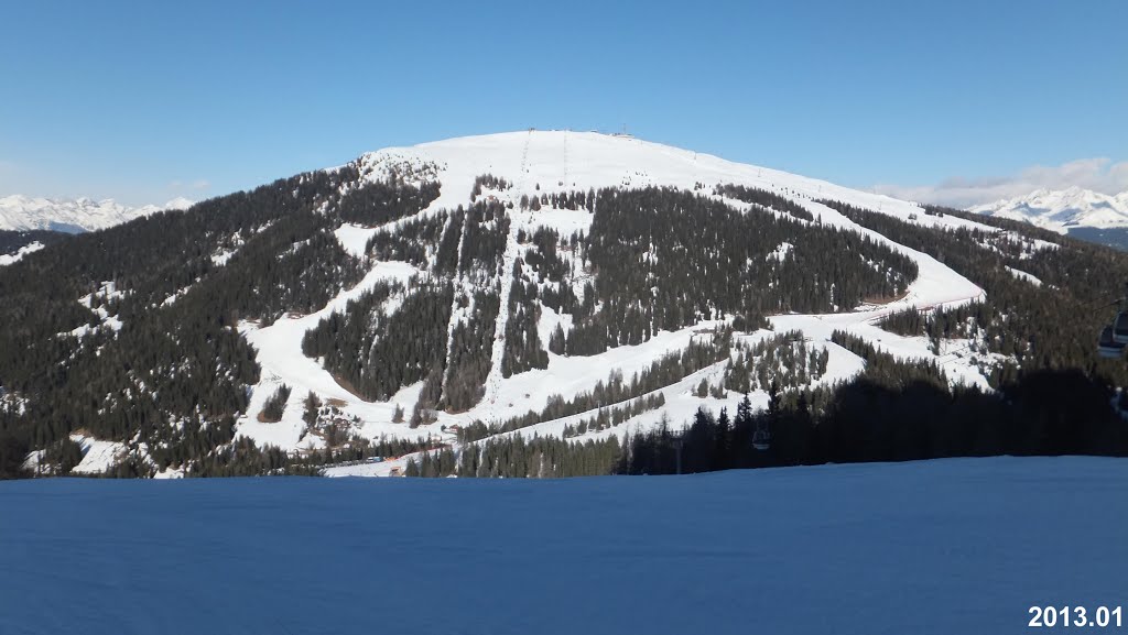 Kronplatz - View from Beginning of Piste 32 on Adjacent Mountain by Irmantas Kanapeckas