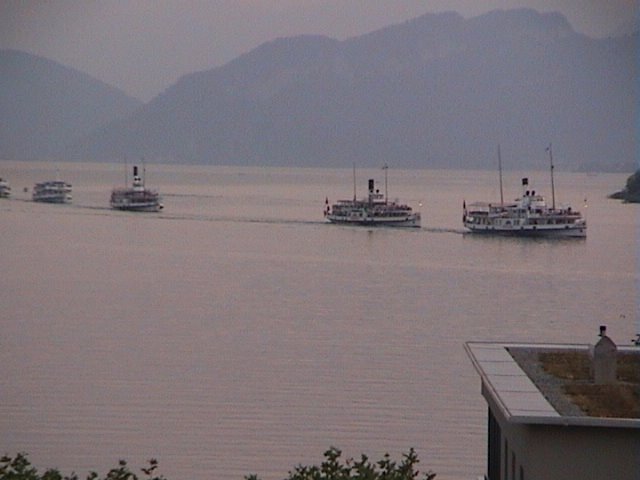 Steamboats on the Lake of Lucerne near Küssnacht am Rigi by looser oswald