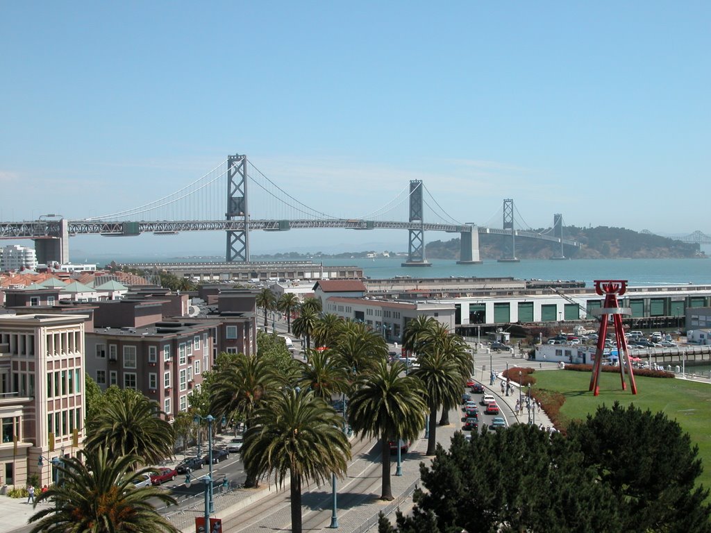 Bay Bridge from SBC Park, SF by Vincent J.