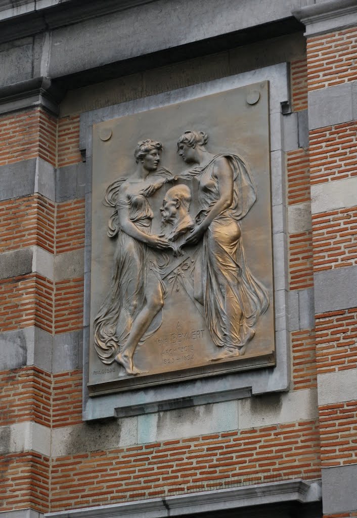 Commemorative Bas Relief on a Building in Brussels by agracier - NO VIEWS