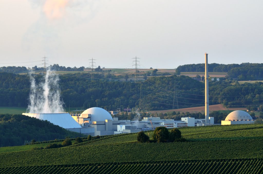 Hot Air Balloon Trip - Aerial View of the Nuclear Powerplant at Neckarwestheim by fridtjof.stein