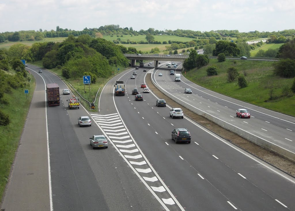 Junction 32 of the M1 motorway by Neil in Sheffield UK