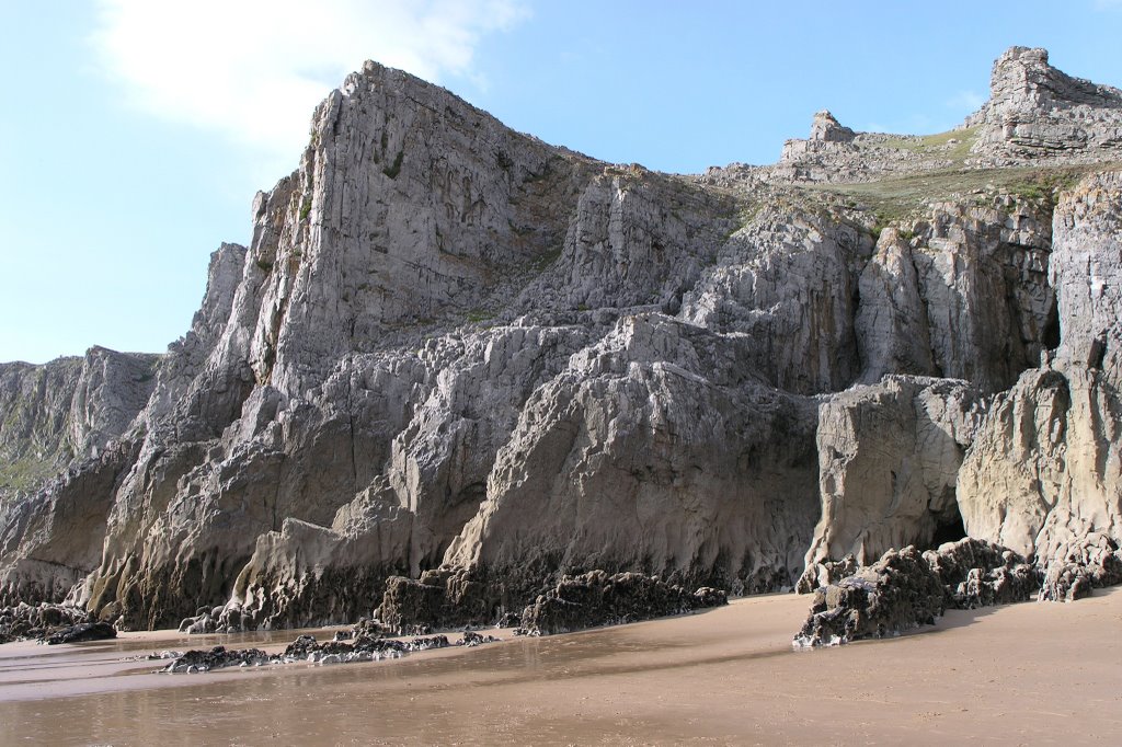 Mewslade Bay, Cliffs by Jan Haas