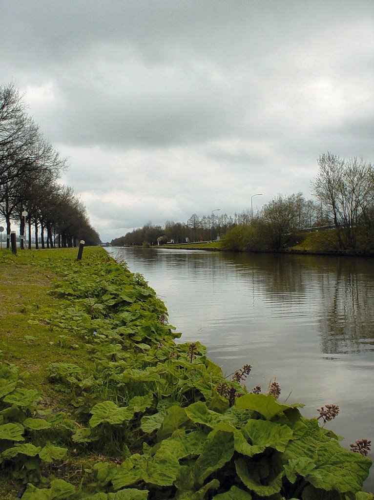 Zuid-Willemsvaart, Helmond, t.h.v. aansluiting Eindhovens Kanaal, uitzicht richting Someren by uaf