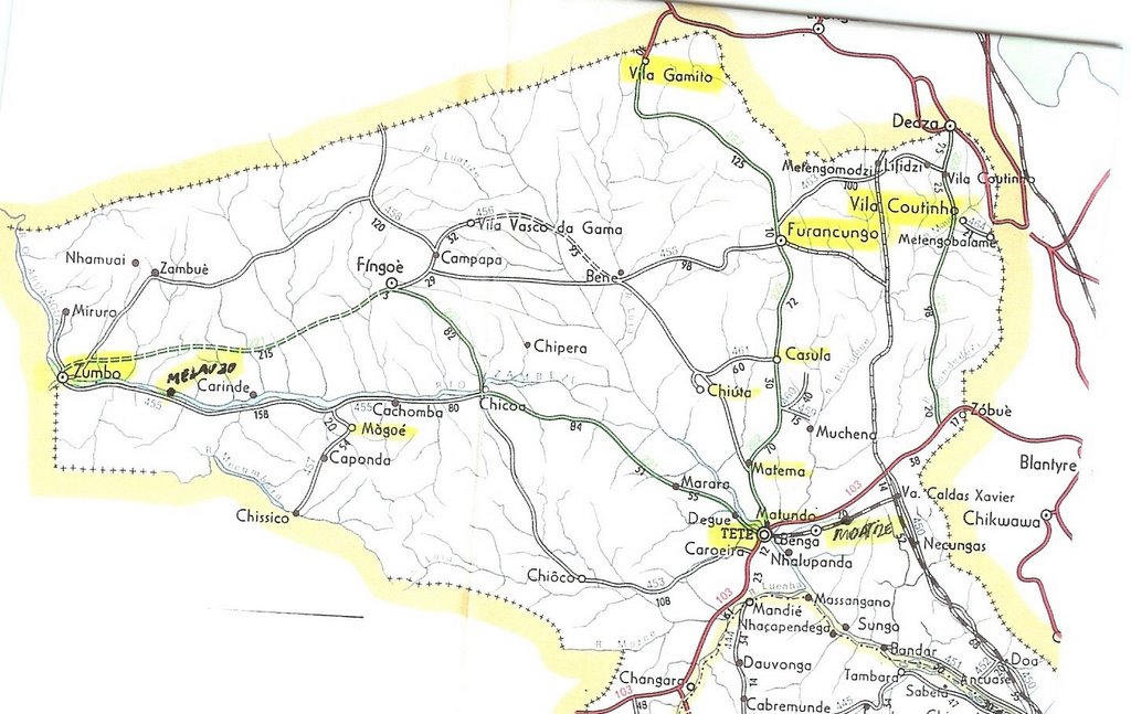 Mapa de Tete - Moçambique by José Eleutério