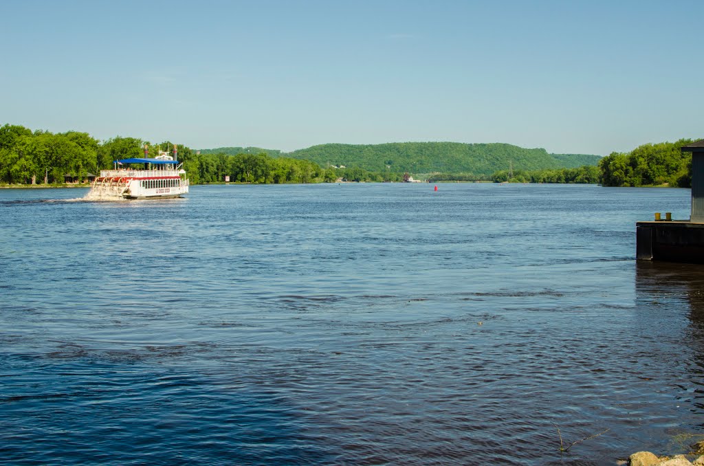 Riverboat along the Mississippi by hipstercat